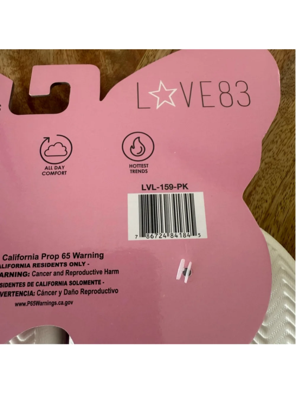 Women's LOVE83 Pink Blue Butterfly Fuzzy Slippers Size 11 - Picture 6 of 6